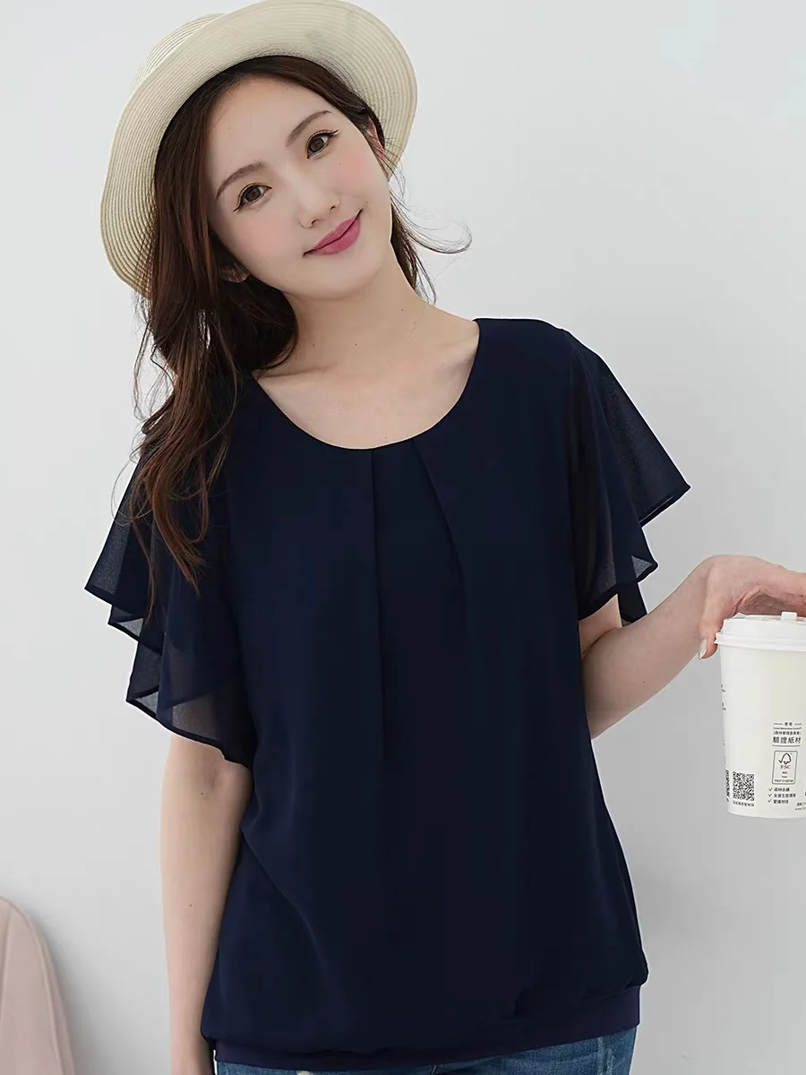 Elegant plus Size Women's Chiffon Blouse Casual Long Sleeve Shirt Top Female Mujer Blusa Feminina Summer Blusas
Elegant plus Size Women's Chiffon Blouse Casual Long Sleeve Shirt Top Female Mujer Blusa Feminina Summer Blusas