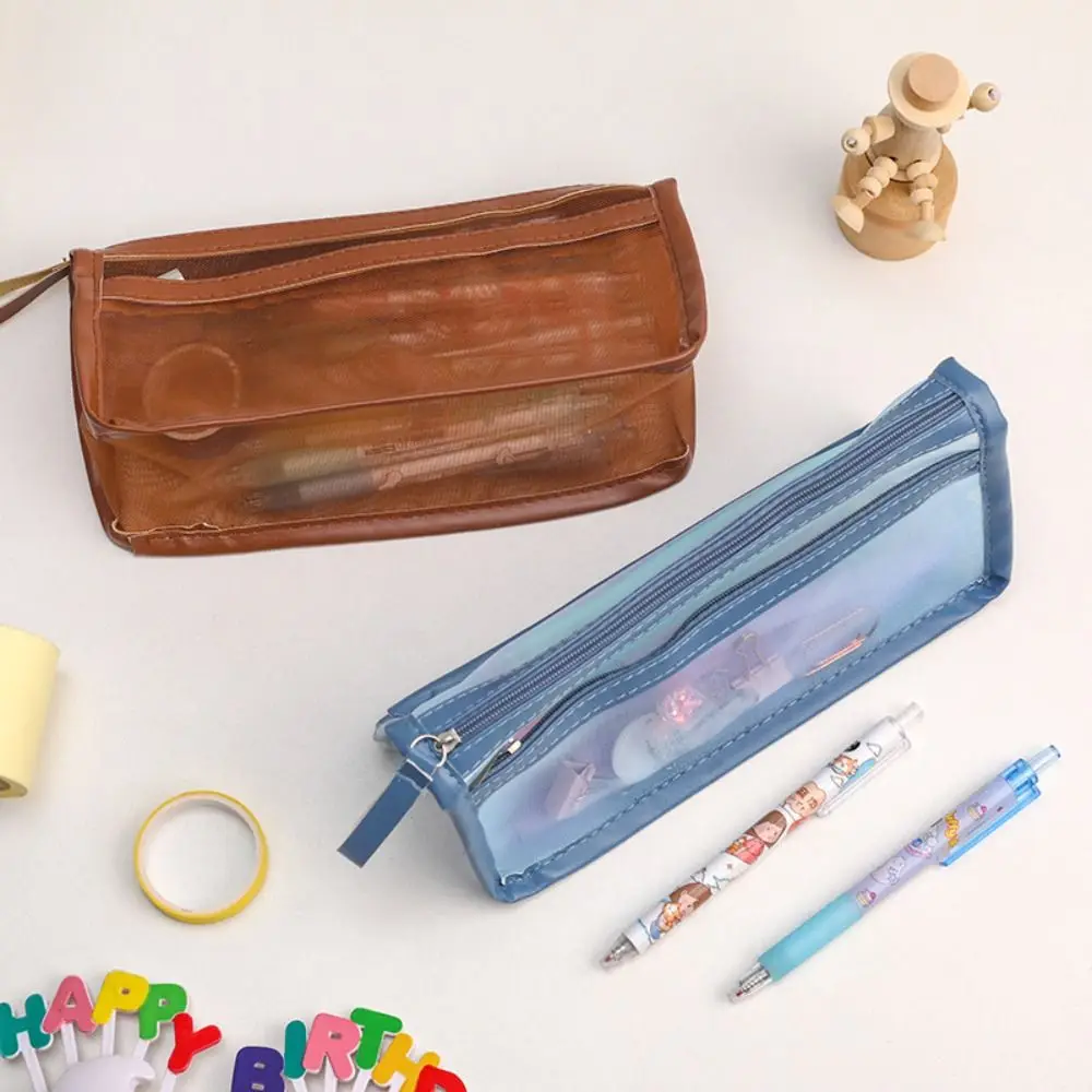 Stationery Office School Supplies Double Layer Transparent Desktop Storage Bags Pencil Pouch Mesh Pen Bag Stationery Bag
Stationery Office School Supplies Double Layer Transparent Desktop Storage Bags Pencil Pouch Mesh Pen Bag Stationery Bag