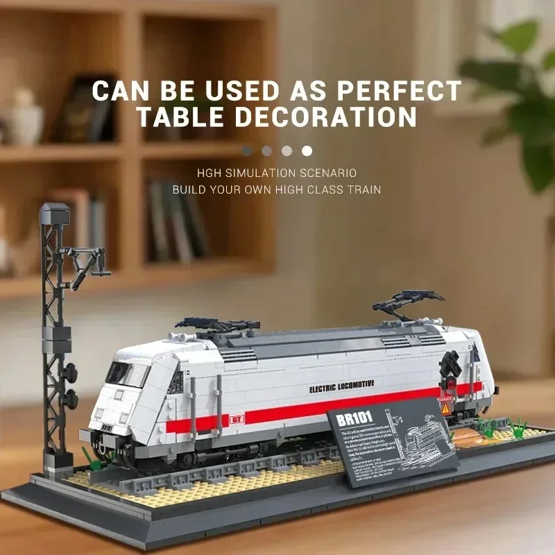 MOC Germany BR101 Electric Locomotive Train Reobrix 66802 Building Block Brick Assembly Model DIY Puzzle Toys Boy Gifts Chrismas
MOC Germany BR101 Electric Locomotive Train Reobrix 66802 Building Block Brick Assembly Model DIY Puzzle Toys Boy Gifts Chrismas