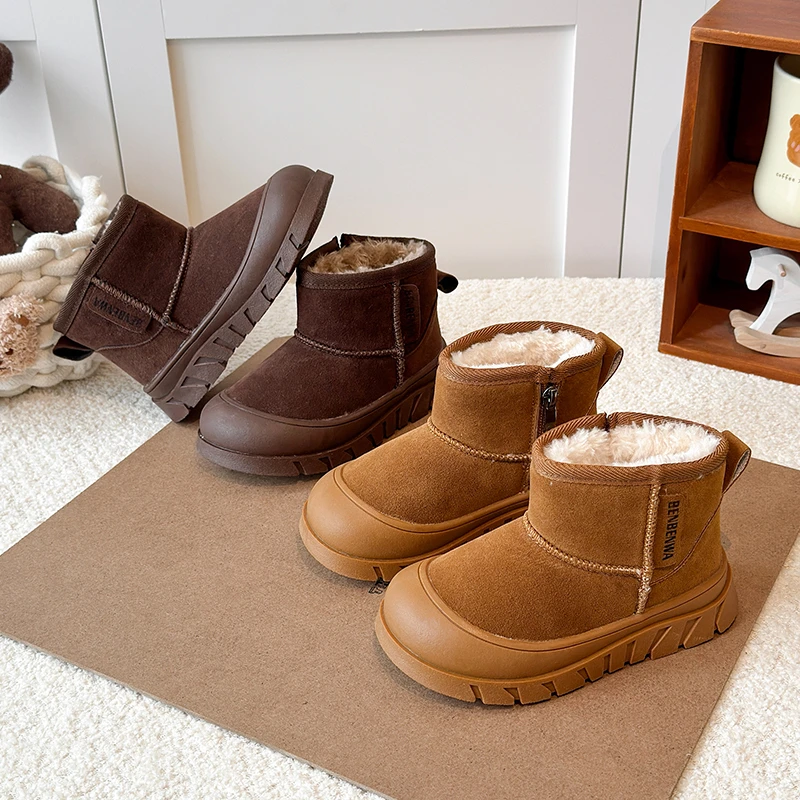 Winter Trend Girls Plush Boots Thick Bottom Outdoor Children Fashion Ankle Boots Warm Furry Kids Cotton Boots Patchwork Non-slip
Winter Trend Girls Plush Boots Thick Bottom Outdoor Children Fashion Ankle Boots Warm Furry Kids Cotton Boots Patchwork Non-slip