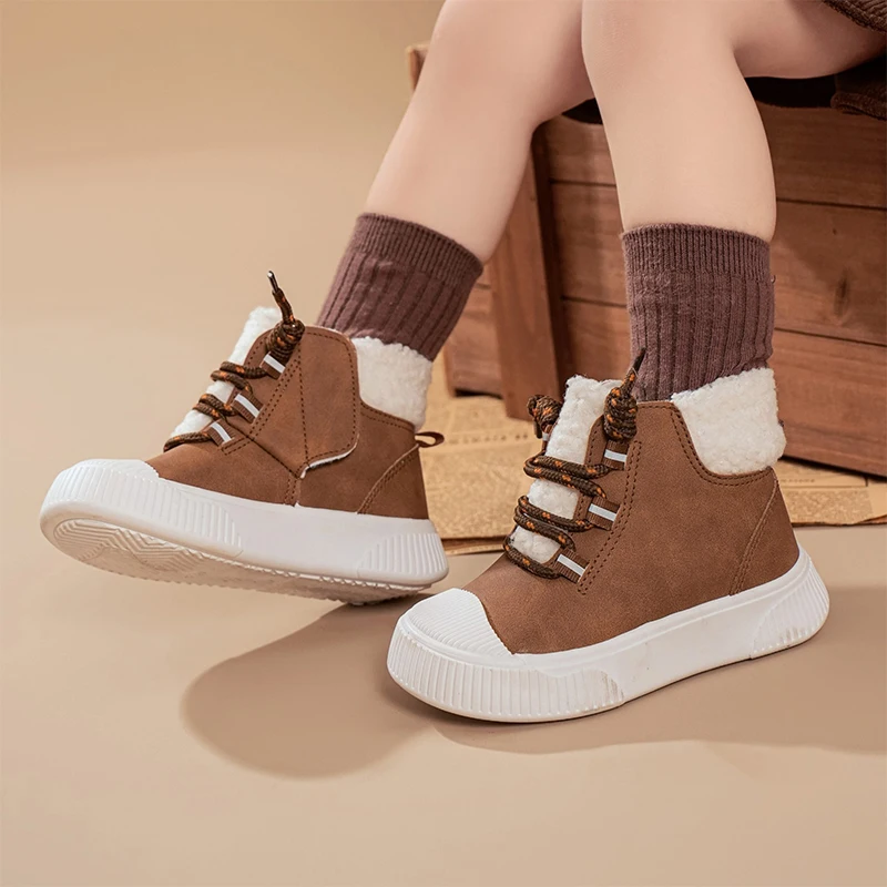 Children Snow Boots Winter Boys Gilrs Casual Shoes Fleece Warm Ankle Boots Kids Outdoor Non-slip Shoes Plush Lining
Children Snow Boots Winter Boys Gilrs Casual Shoes Fleece Warm Ankle Boots Kids Outdoor Non-slip Shoes Plush Lining