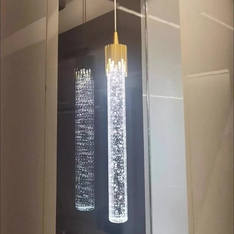 SANDYHA Modern Crystal Cylinder Pendant Light Luxury LED Chandelier Art Decor Fixture for Bedroom Living Room Bar Home Interior
SANDYHA Modern Crystal Cylinder Pendant Light Luxury LED Chandelier Art Decor Fixture for Bedroom Living Room Bar Home Interior