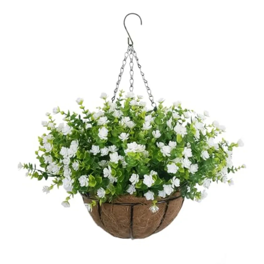 Artificial Hanging Flowers Basket 12 UV-Resistant Bundles of Realistic Fake Flowers Faux Plants for Outdoor Decor Home Garden P
Artificial Hanging Flowers Basket 12 UV-Resistant Bundles of Realistic Fake Flowers Faux Plants for Outdoor Decor Home Garden P