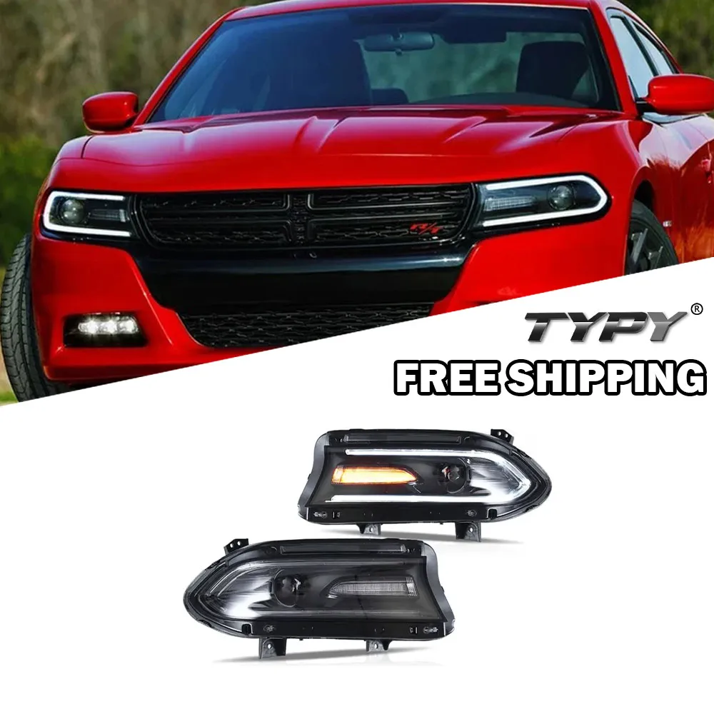 TYPY автомобильные фары в сборе для Dodge Charger, светодиодная фара 2015-2020, обновление до НОВОГО Challenger, светодиодная фара с динамическим поворотным тормозом
TYPY автомобильные фары в сборе для Dodge Charger, светодиодная фара 2015-2020, обновление до НОВОГО Challenger, светодиодная фара с динамическим поворотным тормозом