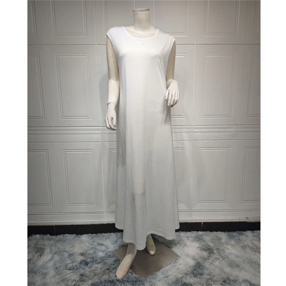 Ramadan Underdress Muslim Abayas For Modest White Casual Women All Match Sleeveless Maxi Dress Turkey Kimono Robe Arab Clothing
Ramadan Underdress Muslim Abayas For Modest White Casual Women All Match Sleeveless Maxi Dress Turkey Kimono Robe Arab Clothing