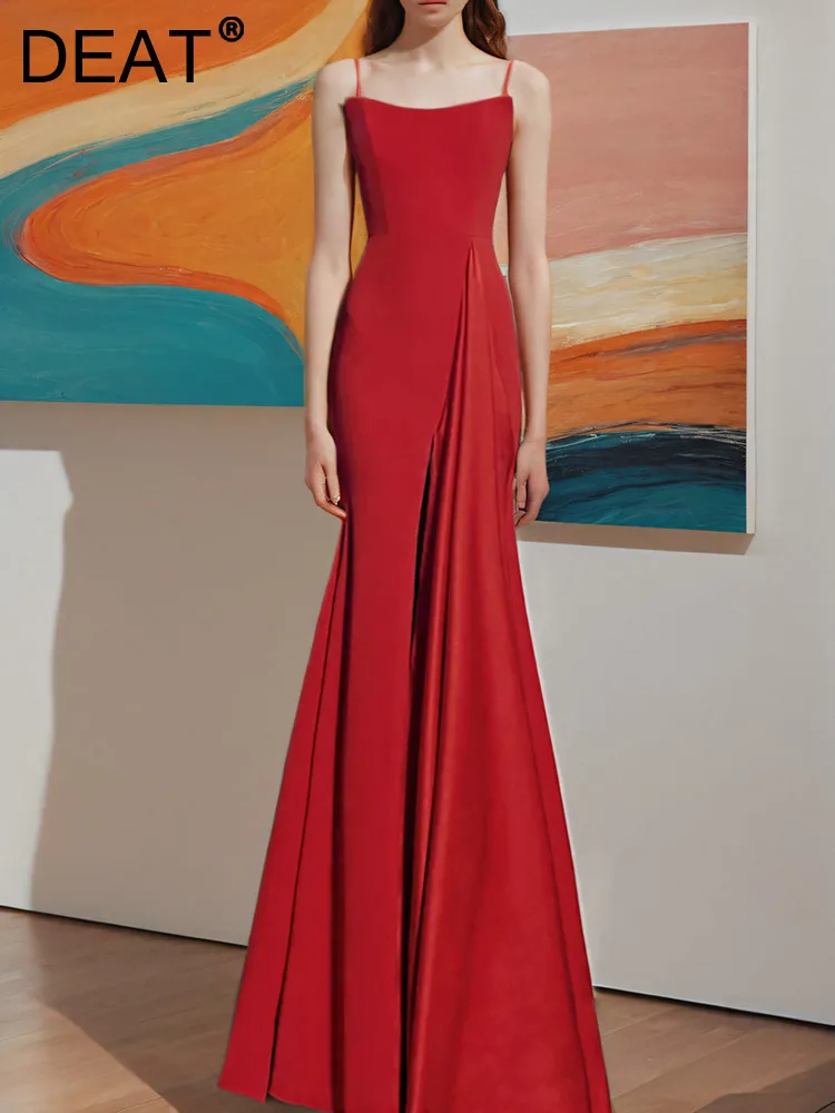 DEAT Women's Pleated Backless solid color Strapless Dress 2024 Fashion Sleeveless Floor-length Party Female New Dresses 13DB3340
DEAT Women's Pleated Backless solid color Strapless Dress 2024 Fashion Sleeveless Floor-length Party Female New Dresses 13DB3340