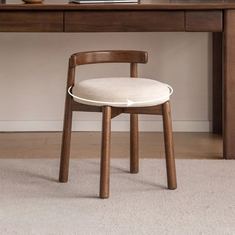 Solid wood rotating stool simple soft bag makeup stool oak round stool household backrest small bench
Solid wood rotating stool simple soft bag makeup stool oak round stool household backrest small bench