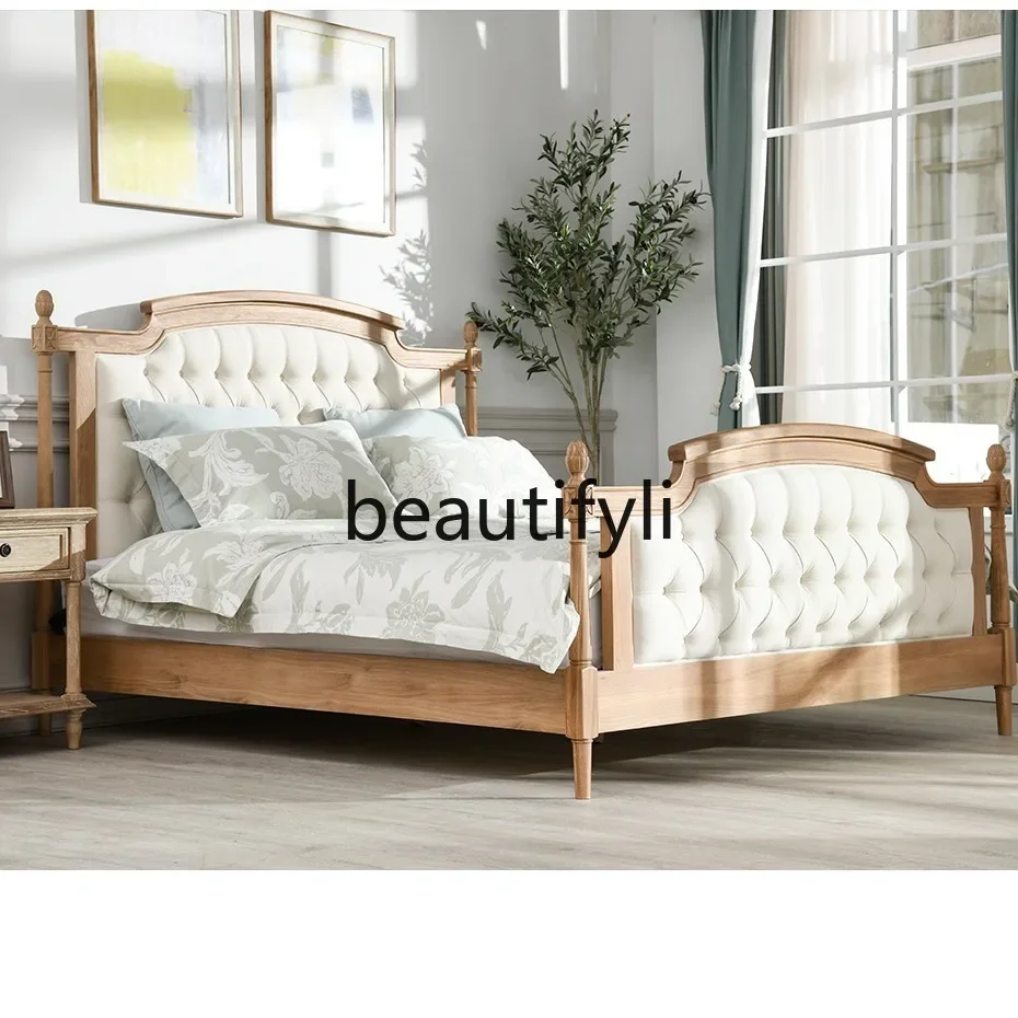 Asmt52 American Country Style Solid Wood Bed High-Grade Gray Double Bed Master Bedroom Light Luxury Distressed Upholstered Wedd
Asmt52 American Country Style Solid Wood Bed High-Grade Gray Double Bed Master Bedroom Light Luxury Distressed Upholstered Wedd