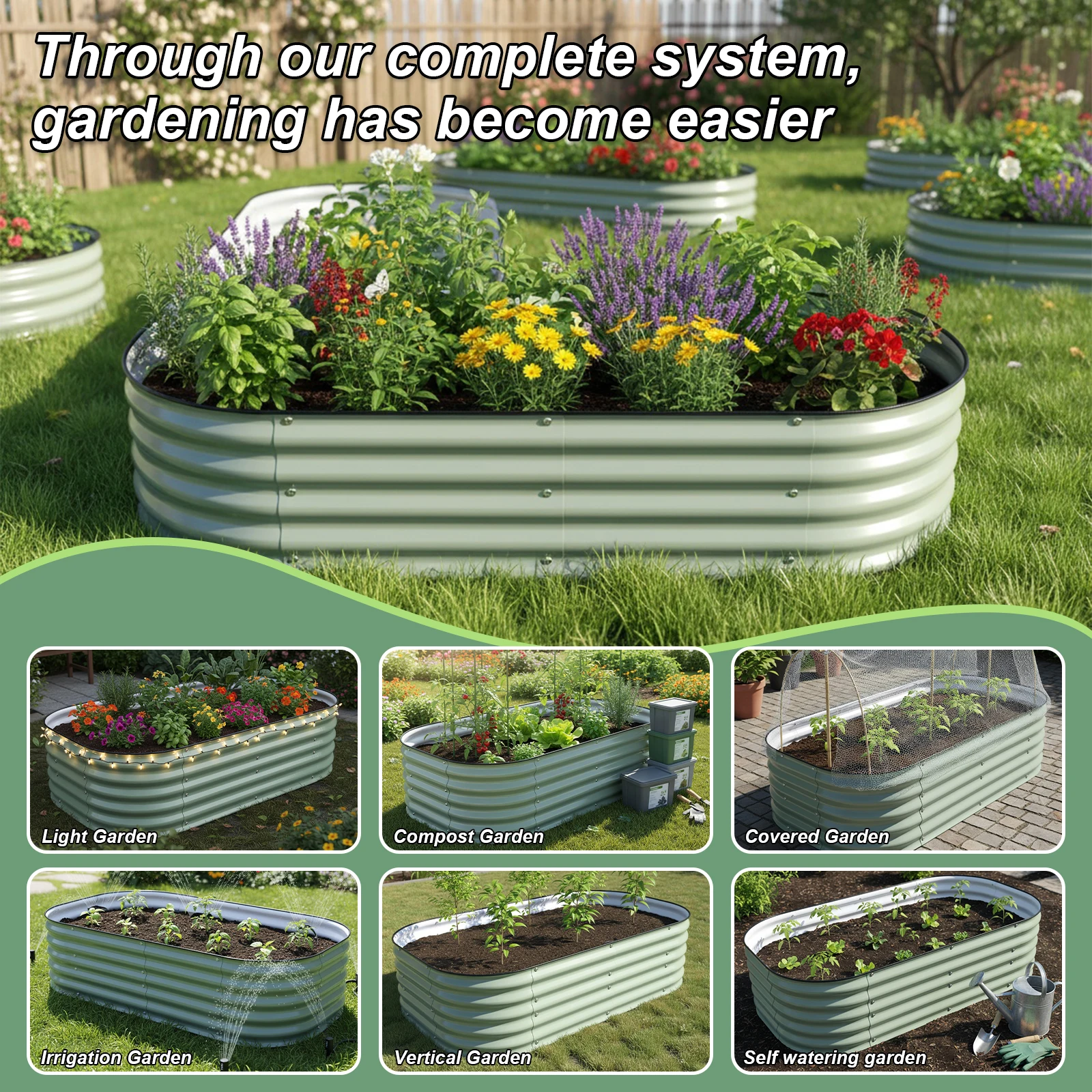 Металлическая U-образная грядка-клумба для сада, прочная, для цветов и овощей, для улицы, патио, балкона, двора, для посадки в грунт
Металлическая U-образная грядка-клумба для сада, прочная, для цветов и овощей, для улицы, патио, балкона, двора, для посадки в грунт