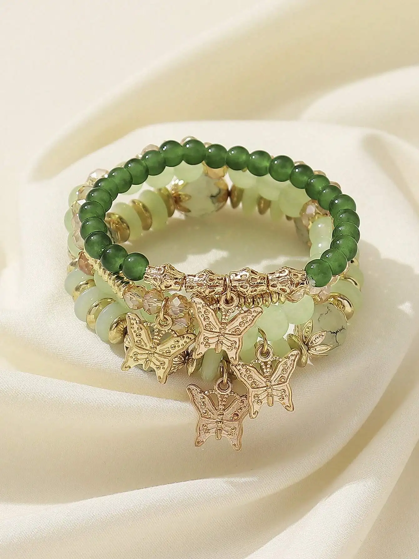 4Pcs Bohemian Handmade Beaded Bracelet Set Flower Butterfly Pendant Elastic Bangle Women Beach Holiday Fashion Jewelry Gift
4Pcs Bohemian Handmade Beaded Bracelet Set Flower Butterfly Pendant Elastic Bangle Women Beach Holiday Fashion Jewelry Gift