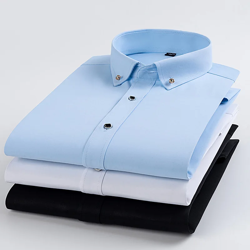 New Men Business Dress Shirt Formal Fashion Thin Classic Basic Diamond Button Long Sleeve Social White Office Shirt Men Clothing
New Men Business Dress Shirt Formal Fashion Thin Classic Basic Diamond Button Long Sleeve Social White Office Shirt Men Clothing
