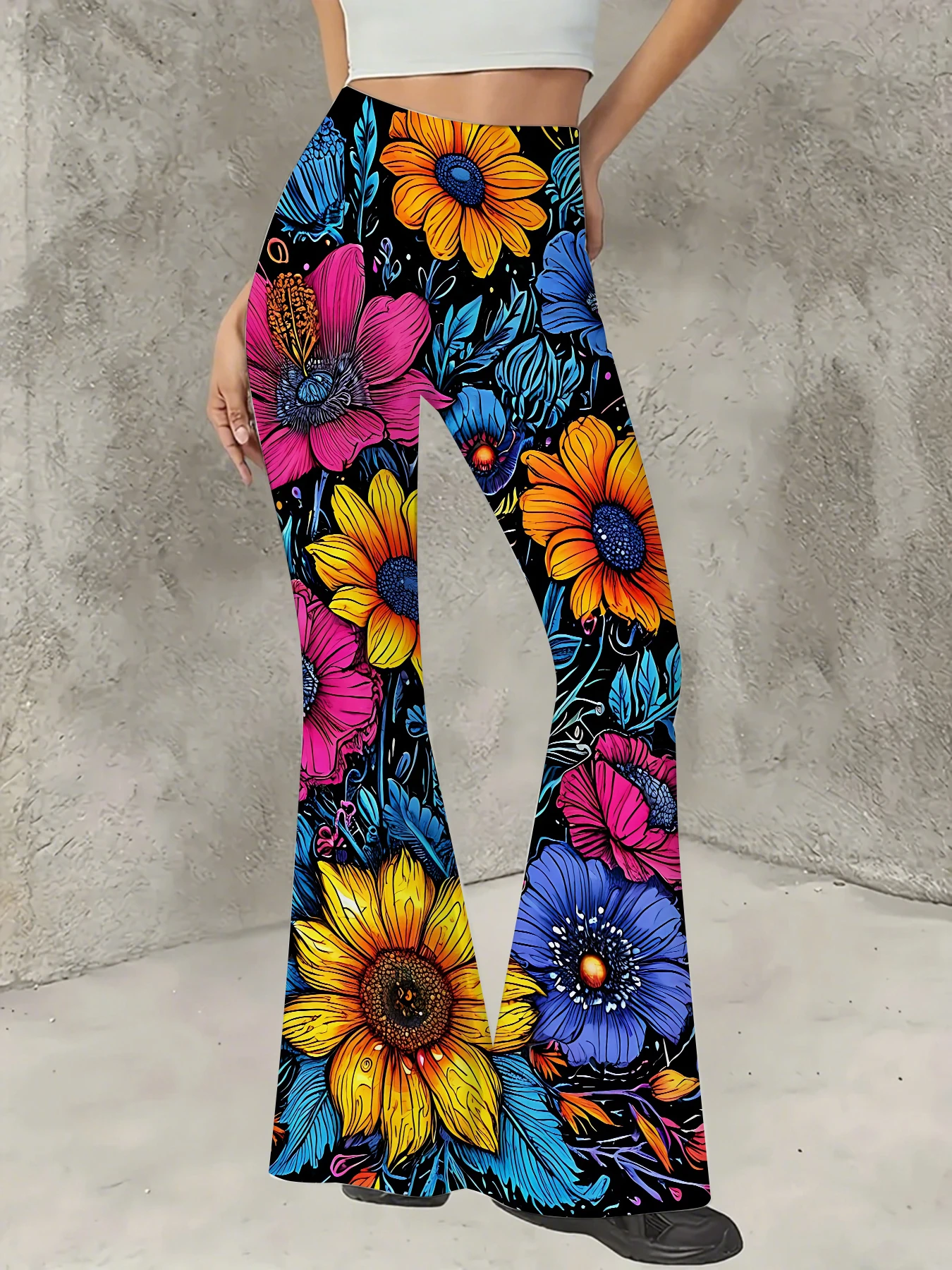 Women's Striped Print Flare Pants Loose Fit Knit Wide Leg Bell Bottom Trousers
Women's Striped Print Flare Pants Loose Fit Knit Wide Leg Bell Bottom Trousers