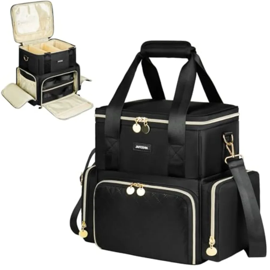 Extra Large Makeup Bag with 3 Removable Cases, Double Layers Travel Cosmetic Storage Organizer Bag with Detachable Dividers, Bl
Extra Large Makeup Bag with 3 Removable Cases, Double Layers Travel Cosmetic Storage Organizer Bag with Detachable Dividers, Bl