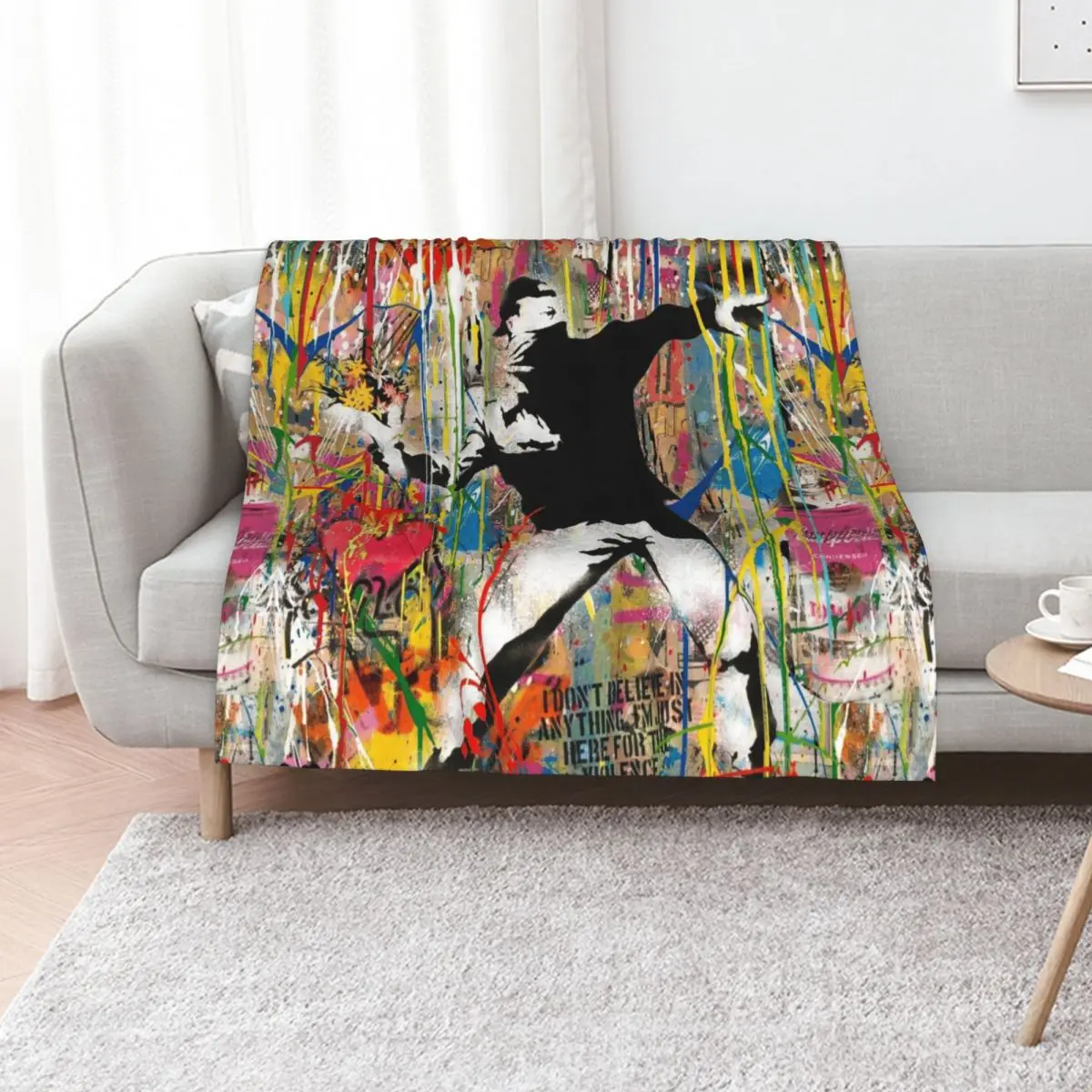 Flower Thrower Pop Street Art Colorful Throw Blanket Sofa Quilt Nap Soft Big warm for winter Blankets
Flower Thrower Pop Street Art Colorful Throw Blanket Sofa Quilt Nap Soft Big warm for winter Blankets