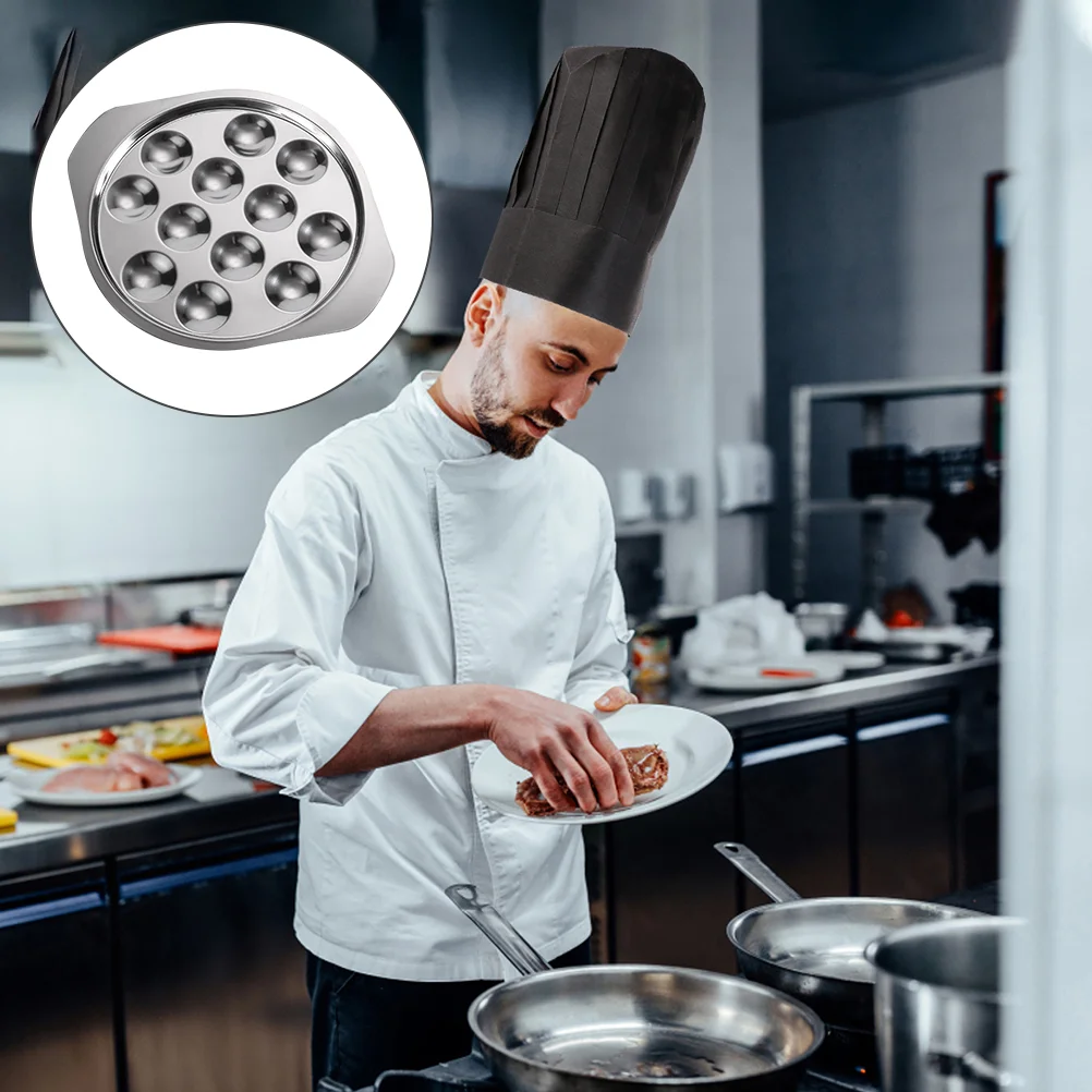 Snail Dish Caviar Baking Cooking Shell Food Plate Conch 12 Holes Escargot Metal Steel Barbecue
Snail Dish Caviar Baking Cooking Shell Food Plate Conch 12 Holes Escargot Metal Steel Barbecue