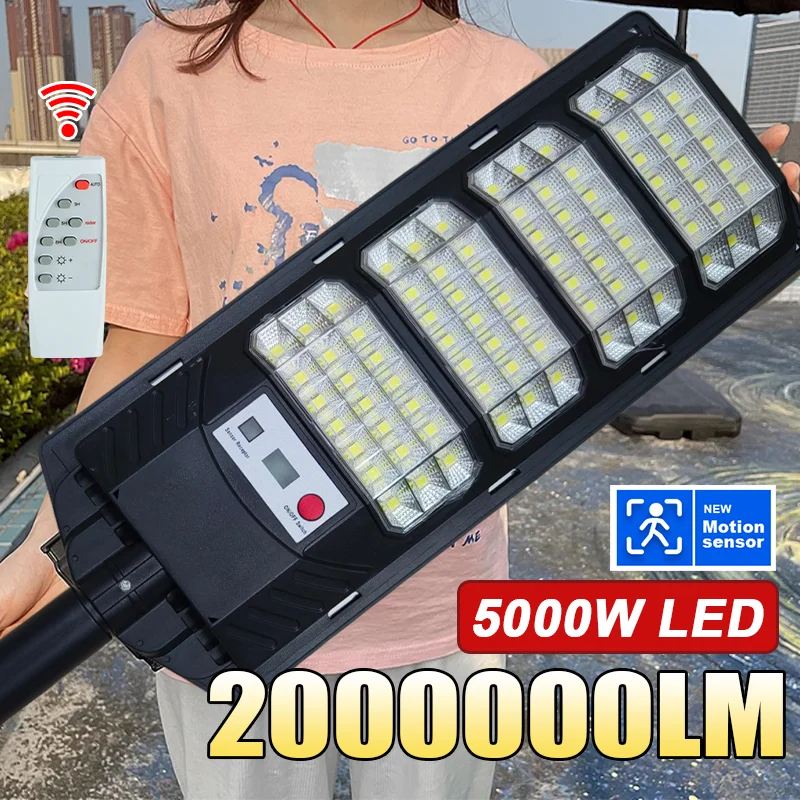 2000000LM Powerful Outdoor Solar Light 5000W Outdoor Solar Spotlight Garden Garage Lamp With Motion Sensor Waterproof Wall Light
2000000LM Powerful Outdoor Solar Light 5000W Outdoor Solar Spotlight Garden Garage Lamp With Motion Sensor Waterproof Wall Light