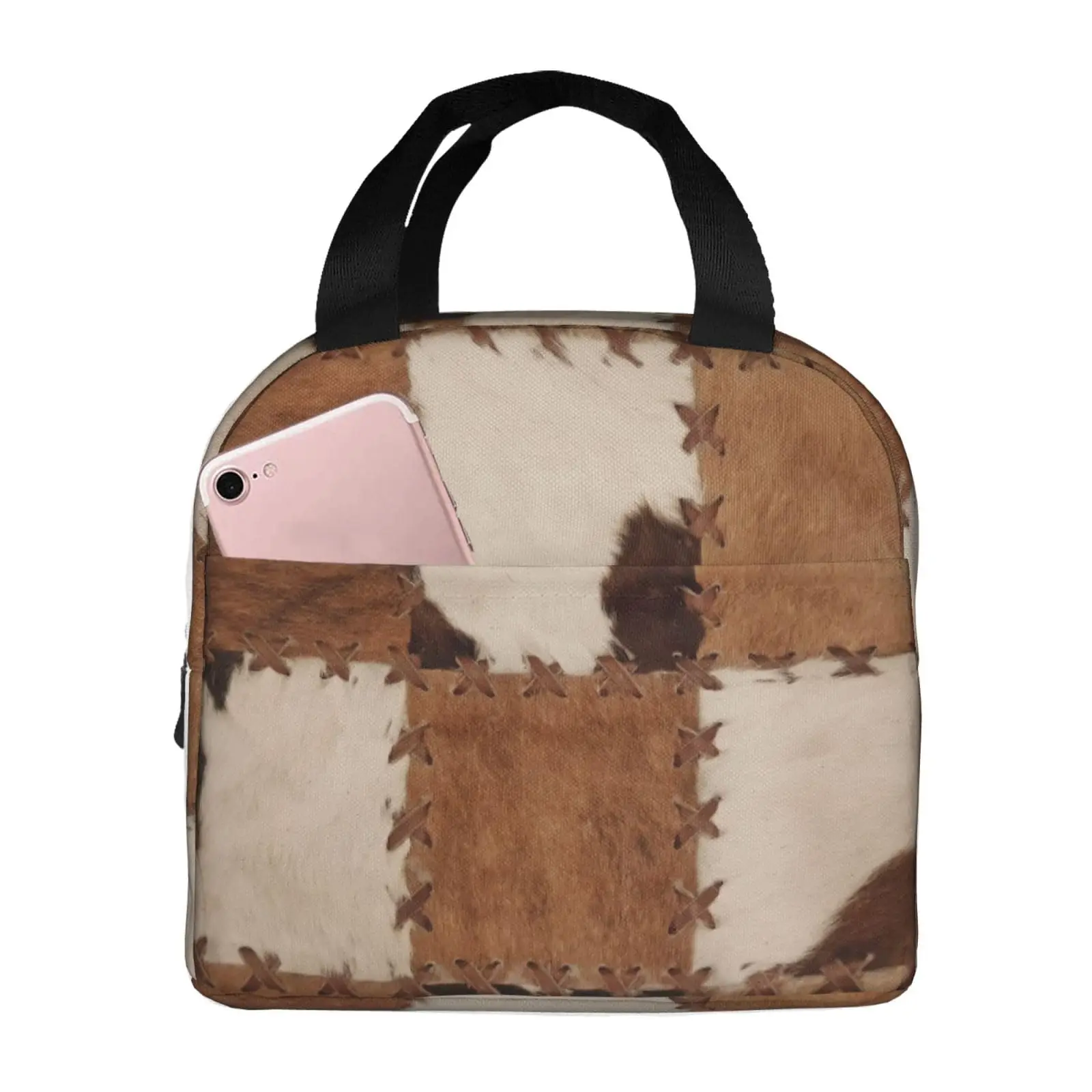 Изолированная сумка для обеда из коровьей кожи в западном стиле, портативная многоразовая коробка для завтрака, термосумка-холодильник с карманами для женщин
Изолированная сумка для обеда из коровьей кожи в западном стиле, портативная многоразовая коробка для завтрака, термосумка-холодильник с карманами для женщин