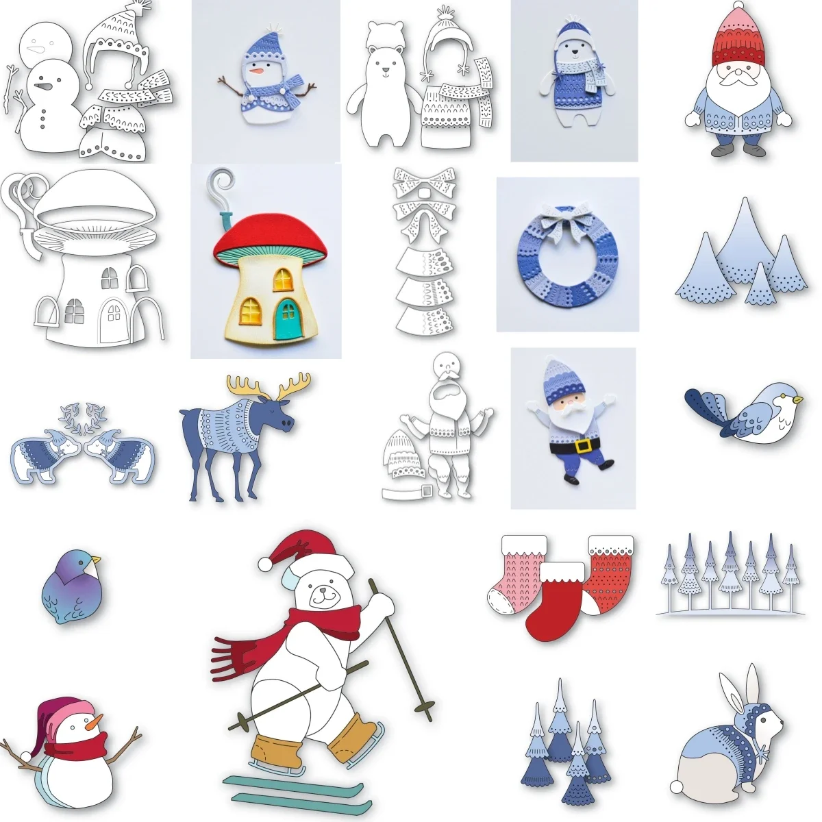 New Christmas Santa Gnome Animal Metal Cutting Dies Stencil DIY Scrapbook Diary Decoration Cut Template Make Card Album
New Christmas Santa Gnome Animal Metal Cutting Dies Stencil DIY Scrapbook Diary Decoration Cut Template Make Card Album