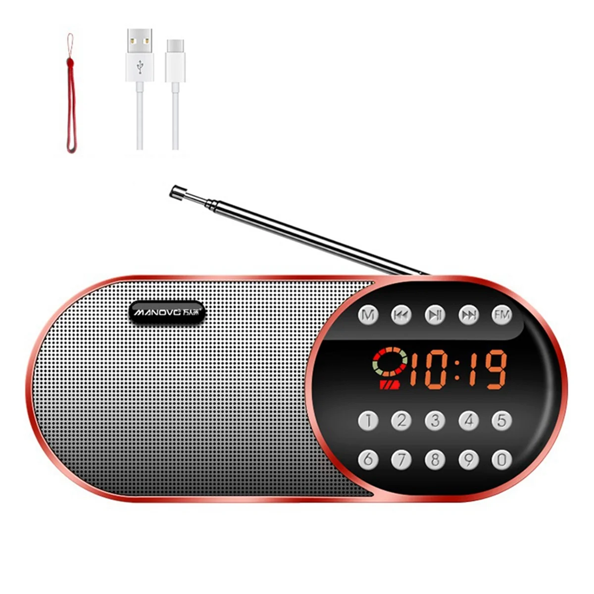 AU47-MANOVO Multi-Function FM Radio Plug-in Card Walkman Portable Bluetooth Speaker U Disk Music Player A
AU47-MANOVO Multi-Function FM Radio Plug-in Card Walkman Portable Bluetooth Speaker U Disk Music Player A