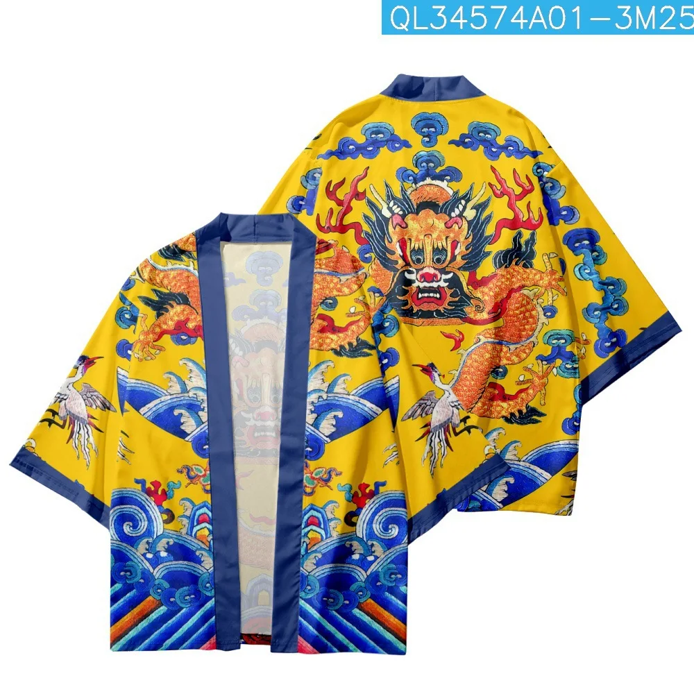 Chinese Style Dragon Printed Fashion Japanese Kimono Streetwear Cardigan Women Men Harajuku Haori Top Shirts Yukata
Chinese Style Dragon Printed Fashion Japanese Kimono Streetwear Cardigan Women Men Harajuku Haori Top Shirts Yukata