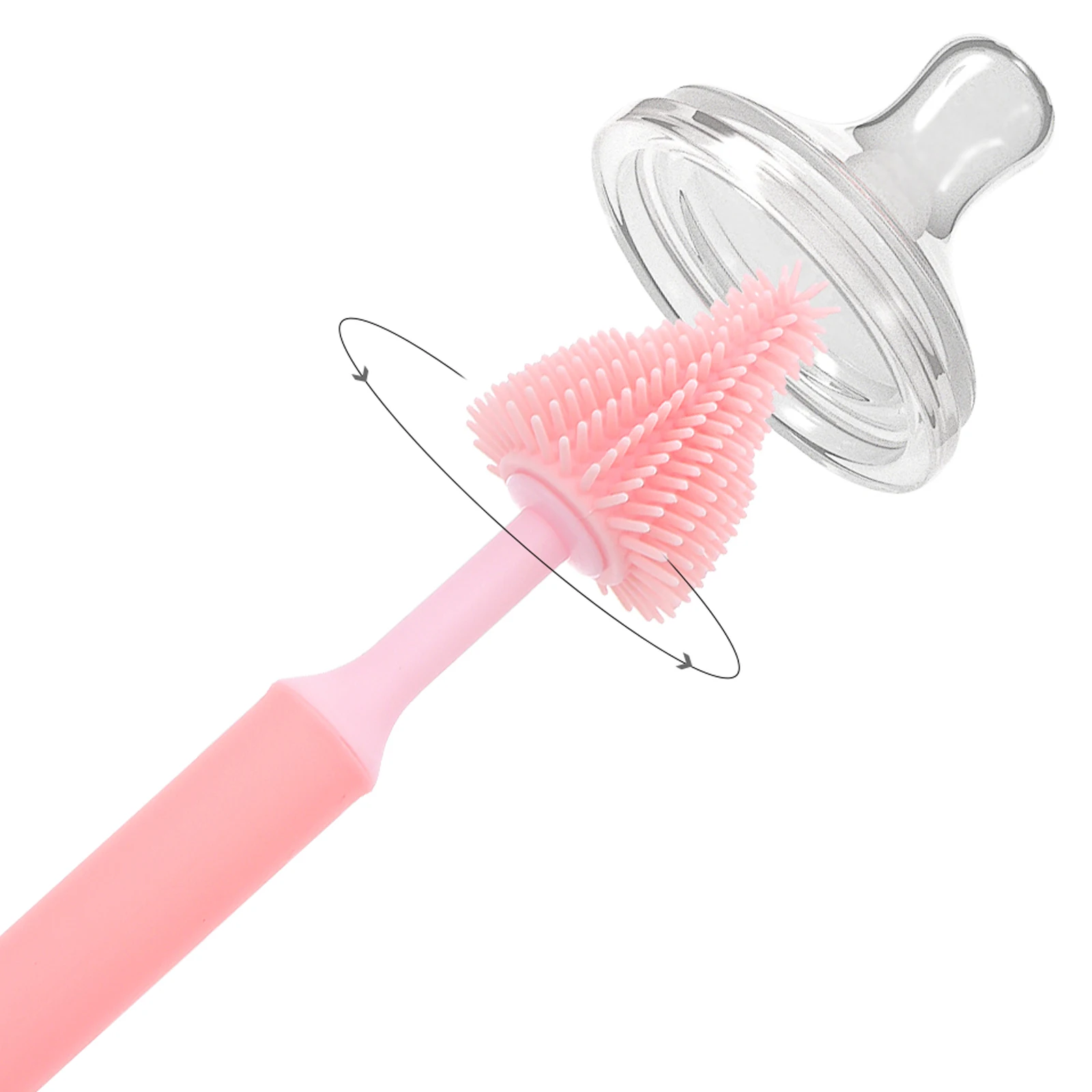 Baby Bottle Brush Pacifier Cleaning Silicone Pink 360 Rotation Long Handle Infants Feeding Milk Bottles Practical Wall Mountable
Baby Bottle Brush Pacifier Cleaning Silicone Pink 360 Rotation Long Handle Infants Feeding Milk Bottles Practical Wall Mountable