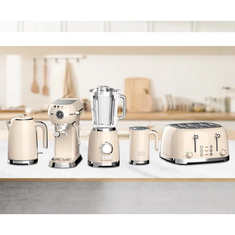 Coffee Machine Electric Home Appliance Sets Glass Blender Stainless Steel Electric Coffee Machine and Toaster Set
Coffee Machine Electric Home Appliance Sets Glass Blender Stainless Steel Electric Coffee Machine and Toaster Set