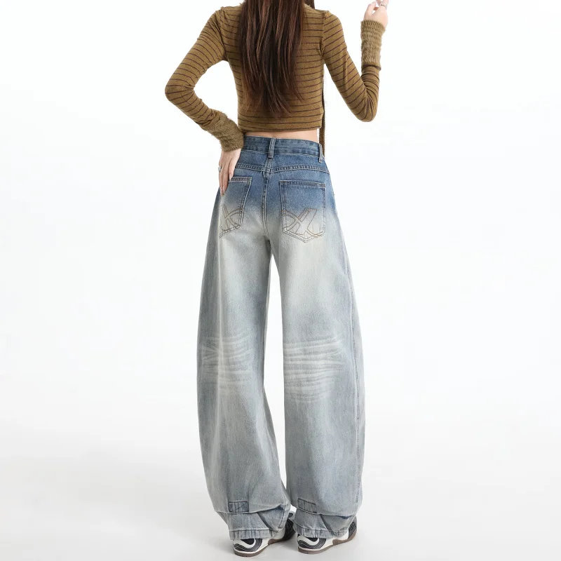 2026Spring new style, unique design, high-waisted loose wide-leg jeans for women, slimming straight loose floor-length pants
2026Spring new style, unique design, high-waisted loose wide-leg jeans for women, slimming straight loose floor-length pants