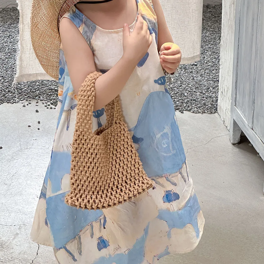 Girl Dress 2024 Summer New Children Cartoon Dress Floral Clothes Sundress Girl Temperament All Matching Cotton Fashion Skirt
Girl Dress 2024 Summer New Children Cartoon Dress Floral Clothes Sundress Girl Temperament All Matching Cotton Fashion Skirt