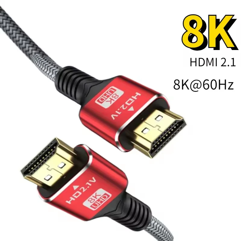 1 1.5 2M HDTV 8K Cable 60HZ 2.1V 4K 144HZ 3D TV Computer Monitor Projector PS Game Console Audio And Video
1 1.5 2M HDTV 8K Cable 60HZ 2.1V 4K 144HZ 3D TV Computer Monitor Projector PS Game Console Audio And Video