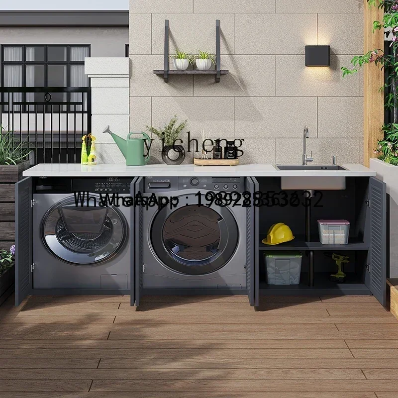 AB outdoor washing machine cabinet wash basin balcony integrated storage courtyard wash basin combination
AB outdoor washing machine cabinet wash basin balcony integrated storage courtyard wash basin combination