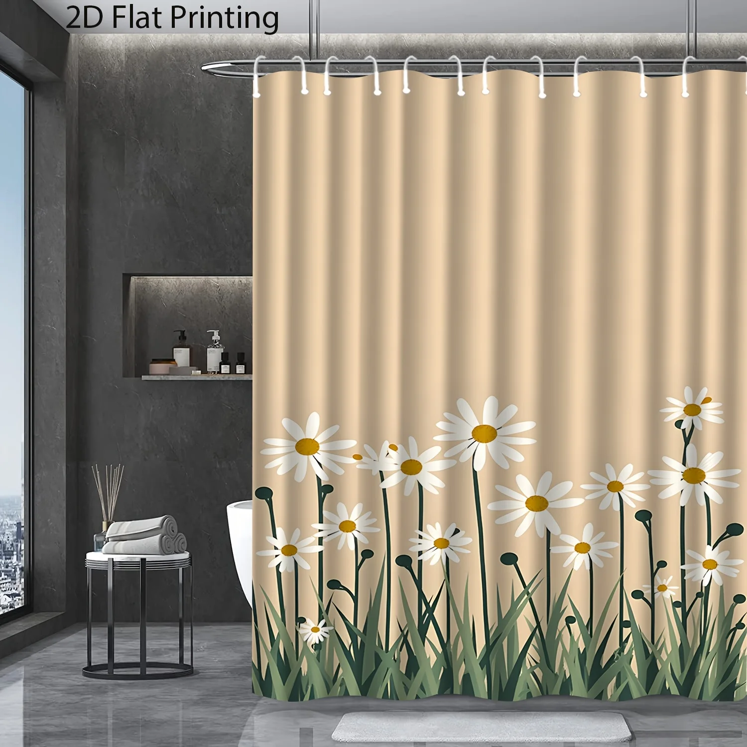 Waterproof Floral Daisy Shower Curtain Bathroom Decoration Liner Boho Style Spring Blossom Shower Screen Accent Curtain for Mode
Waterproof Floral Daisy Shower Curtain Bathroom Decoration Liner Boho Style Spring Blossom Shower Screen Accent Curtain for Mode