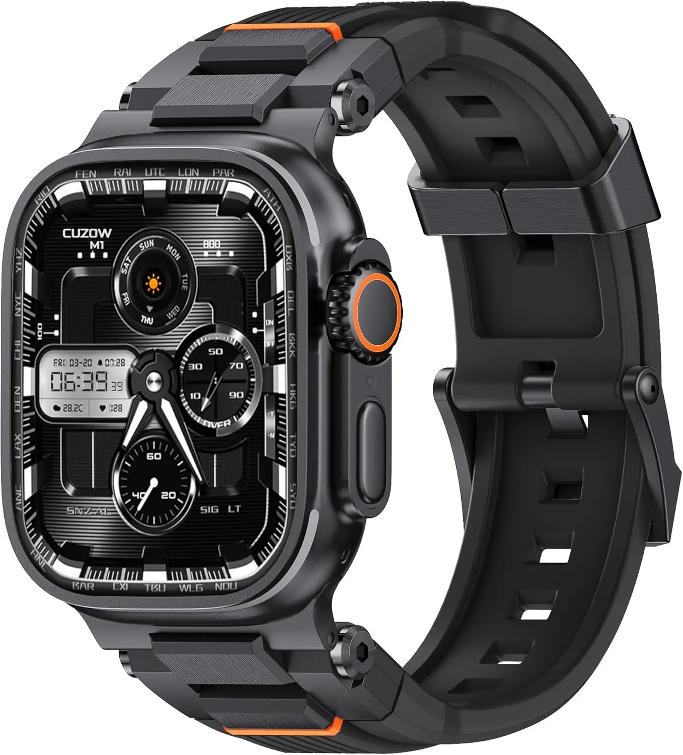 Compatible with Apple watch Ultra 2 49mm,Sports Watch Bands for S10 46mm for S9/8/7/6 45mm 44mm 42mm Metal Stainless Steel
Compatible with Apple watch Ultra 2 49mm,Sports Watch Bands for S10 46mm for S9/8/7/6 45mm 44mm 42mm Metal Stainless Steel