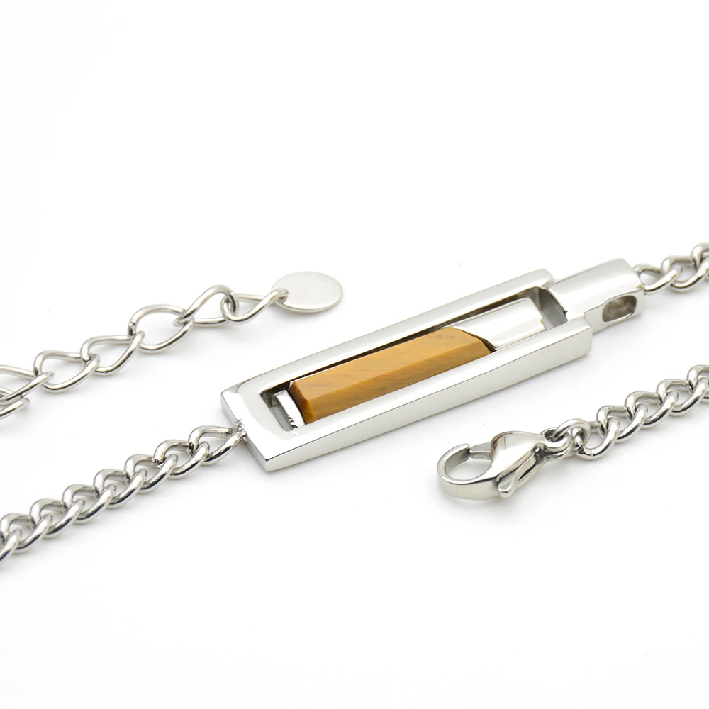 Cool design, luxurious and fashionable 316L stainless steel and tiger's eye marble bracelet for women as a gift
Cool design, luxurious and fashionable 316L stainless steel and tiger's eye marble bracelet for women as a gift