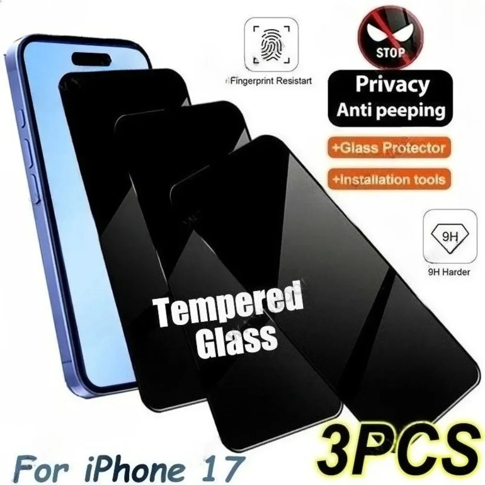 3Pcs Anti Spy Tempered Glass For iPhone 17 16 15 14 Pro Max Air 16e 15 Plus Screen Protector for iPhone 13 12 11 Pro XR XS Max
3Pcs Anti Spy Tempered Glass For iPhone 17 16 15 14 Pro Max Air 16e 15 Plus Screen Protector for iPhone 13 12 11 Pro XR XS Max