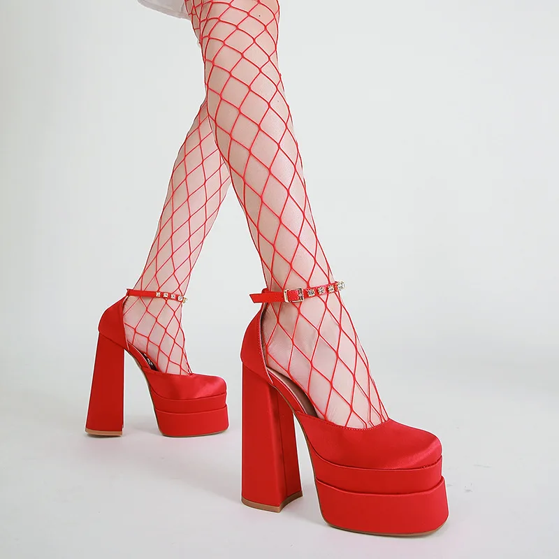 14CM Super High Platform Women's Sandals Belt Buckle Open Toe Women's Pumps and Heels Fashion Designer Chunky Heel Woman's Shoes
14CM Super High Platform Women's Sandals Belt Buckle Open Toe Women's Pumps and Heels Fashion Designer Chunky Heel Woman's Shoes