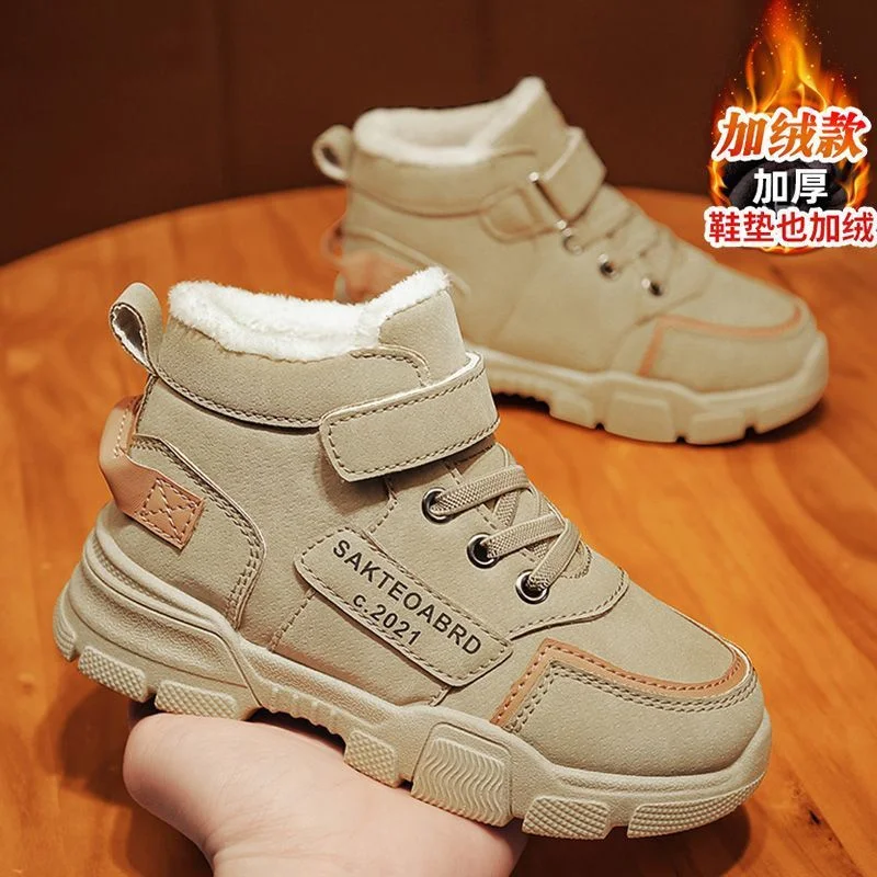Winter Boys Thick Warm Boots Kids Plus Cashmere Snow Shoes Padded Fleece Boots Children Student Hiking Shoes
Winter Boys Thick Warm Boots Kids Plus Cashmere Snow Shoes Padded Fleece Boots Children Student Hiking Shoes