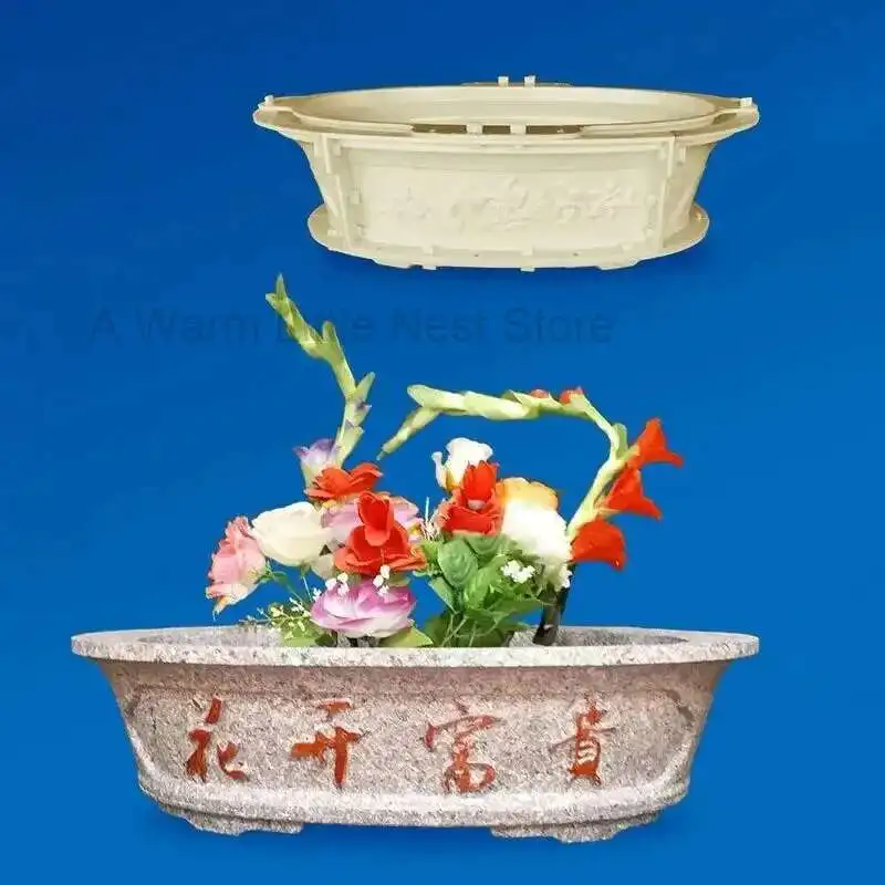 European Cement Flower Pot Mold Pot Thicken Plastic Oval Flower Bonsai Model Creative DIY Flower Pot Concrete Round Mold Z
European Cement Flower Pot Mold Pot Thicken Plastic Oval Flower Bonsai Model Creative DIY Flower Pot Concrete Round Mold Z