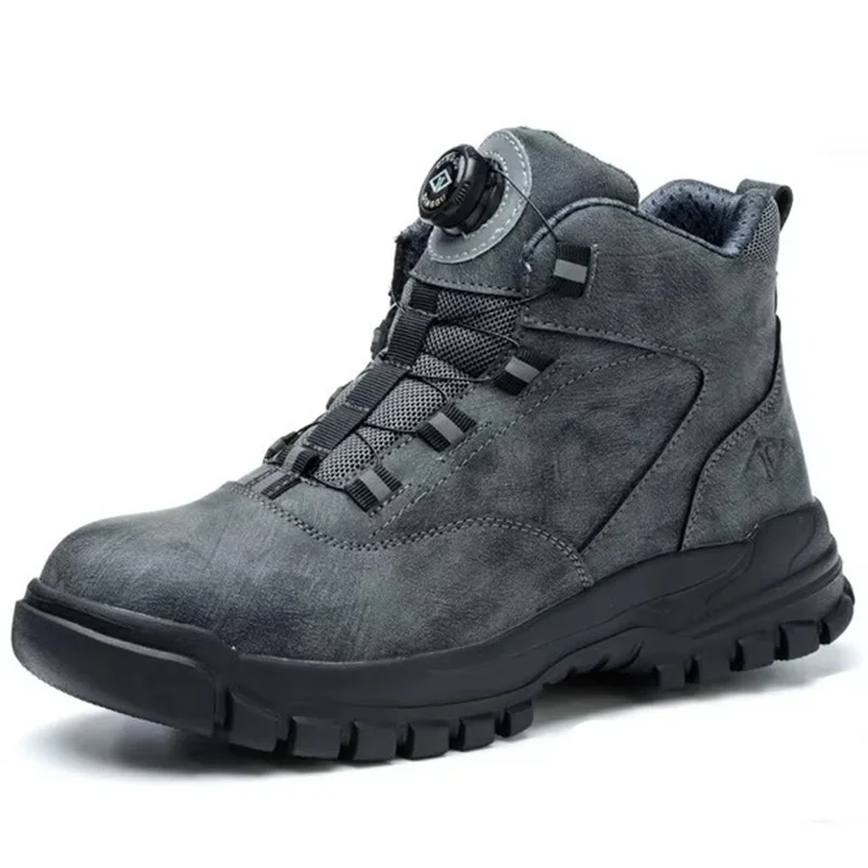 Rotating Buttons Work Boots Men Steel Toe Shoes Safety Boots Puncture-Proof Protective Shoes Waterproof Indestructible Shoes New
Rotating Buttons Work Boots Men Steel Toe Shoes Safety Boots Puncture-Proof Protective Shoes Waterproof Indestructible Shoes New