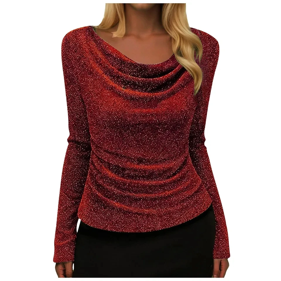 Womens Elegant Party Long Sleeved Tops Festive Sparkly Tunic Top Clubwear Lady Clothes Glitter Carnival Outfits
Womens Elegant Party Long Sleeved Tops Festive Sparkly Tunic Top Clubwear Lady Clothes Glitter Carnival Outfits