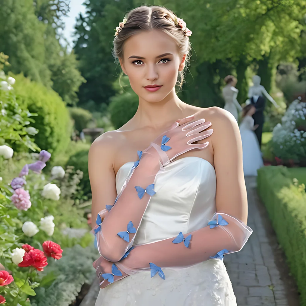 1 Pair Wedding Bride Gloves Covers Arms Long Satin Blue Siren 3D Butterfly Women Evening Party Finger Accessories for Bride MM22
1 Pair Wedding Bride Gloves Covers Arms Long Satin Blue Siren 3D Butterfly Women Evening Party Finger Accessories for Bride MM22
