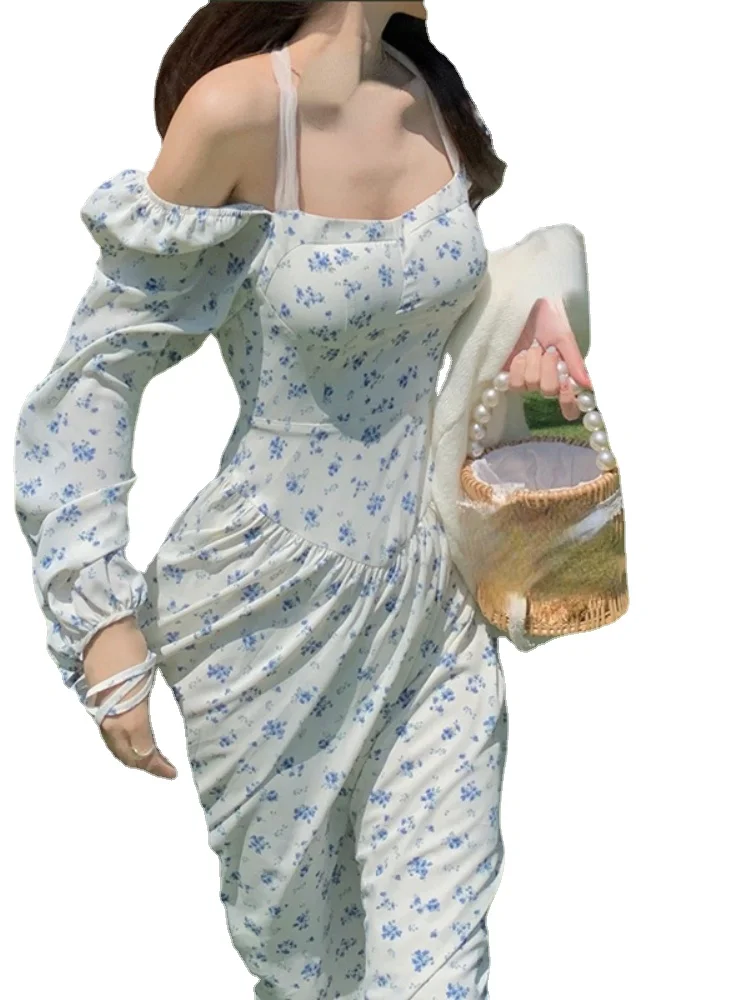 Beach Floral Dress Women Backless Elegant One Piece Dress Korean Casual Long Sleeve Chic Fairy Y2k Midi Dress Party 2022 Summer
Beach Floral Dress Women Backless Elegant One Piece Dress Korean Casual Long Sleeve Chic Fairy Y2k Midi Dress Party 2022 Summer