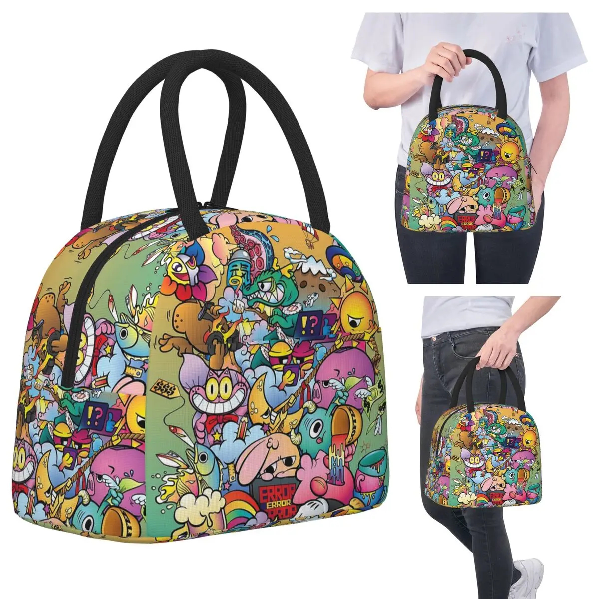 Things In Life Cute Colorful Vexx Style Doodle Insulated Lunch Bag for Women Cooler Thermal Food Box Tote Portable Lunch Boxes
Things In Life Cute Colorful Vexx Style Doodle Insulated Lunch Bag for Women Cooler Thermal Food Box Tote Portable Lunch Boxes