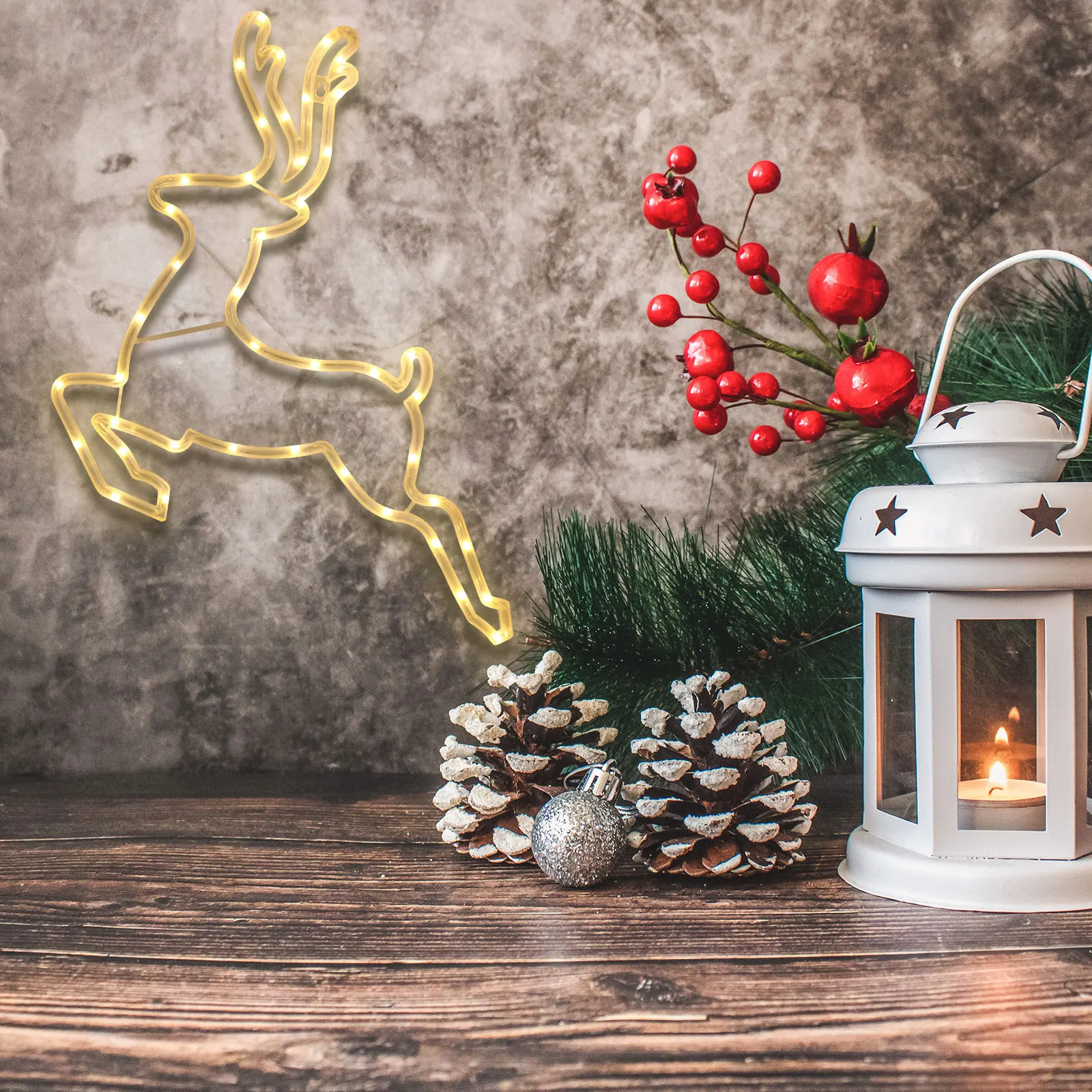Christmas Elk Copper Wire Lights Warm LED Lamp 3D Modeling Decor Xmas Party Waterproof Fairy Lighting
Christmas Elk Copper Wire Lights Warm LED Lamp 3D Modeling Decor Xmas Party Waterproof Fairy Lighting