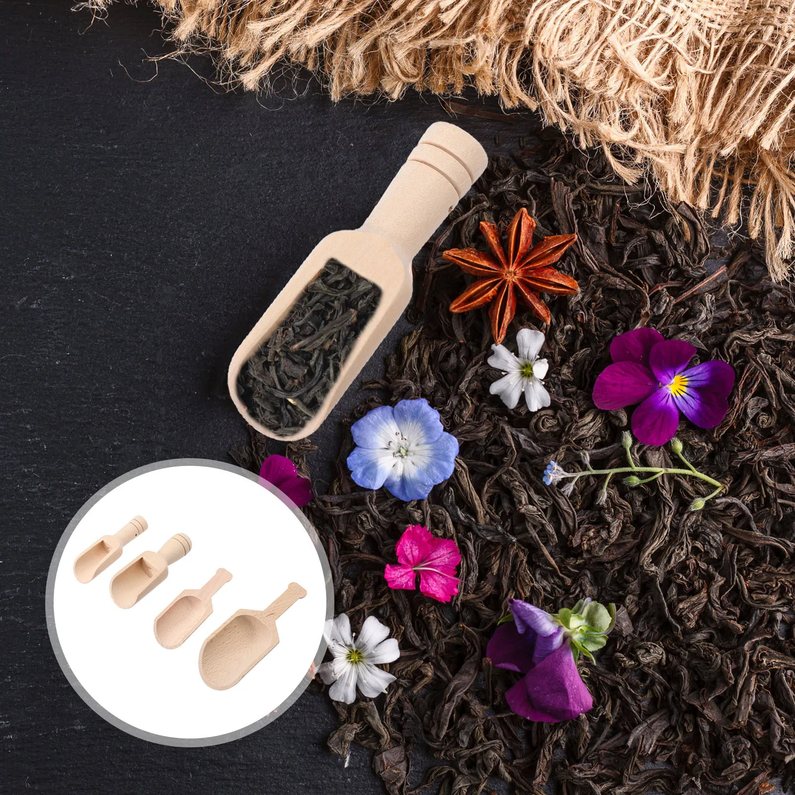 4Pcs Wooden Tea Leaf Spoons Mini Compact Bath Salt Scoops Small Household Powder Spoons Kitchen Coffee Wood Scoops
4Pcs Wooden Tea Leaf Spoons Mini Compact Bath Salt Scoops Small Household Powder Spoons Kitchen Coffee Wood Scoops