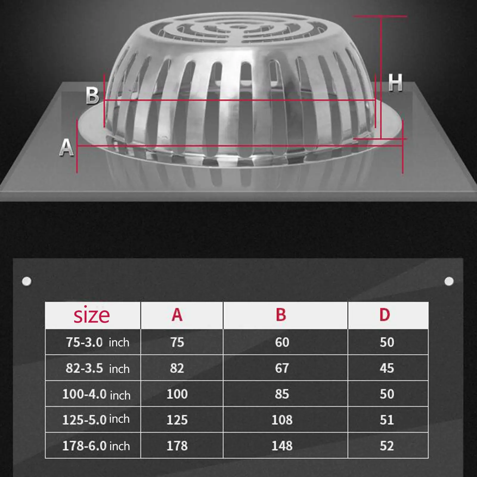 Stainless Steel Drain Drain Downspout ,Outdoor Anti Blocking Strainer
Stainless Steel Drain Drain Downspout ,Outdoor Anti Blocking Strainer