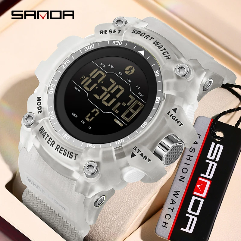 SANDA 2192 Outdoor Electronic Watch Step Calorie Multi functional Sports Watch 5ATM Waterproof Night Light Men's Watch Gift Box
SANDA 2192 Outdoor Electronic Watch Step Calorie Multi functional Sports Watch 5ATM Waterproof Night Light Men's Watch Gift Box