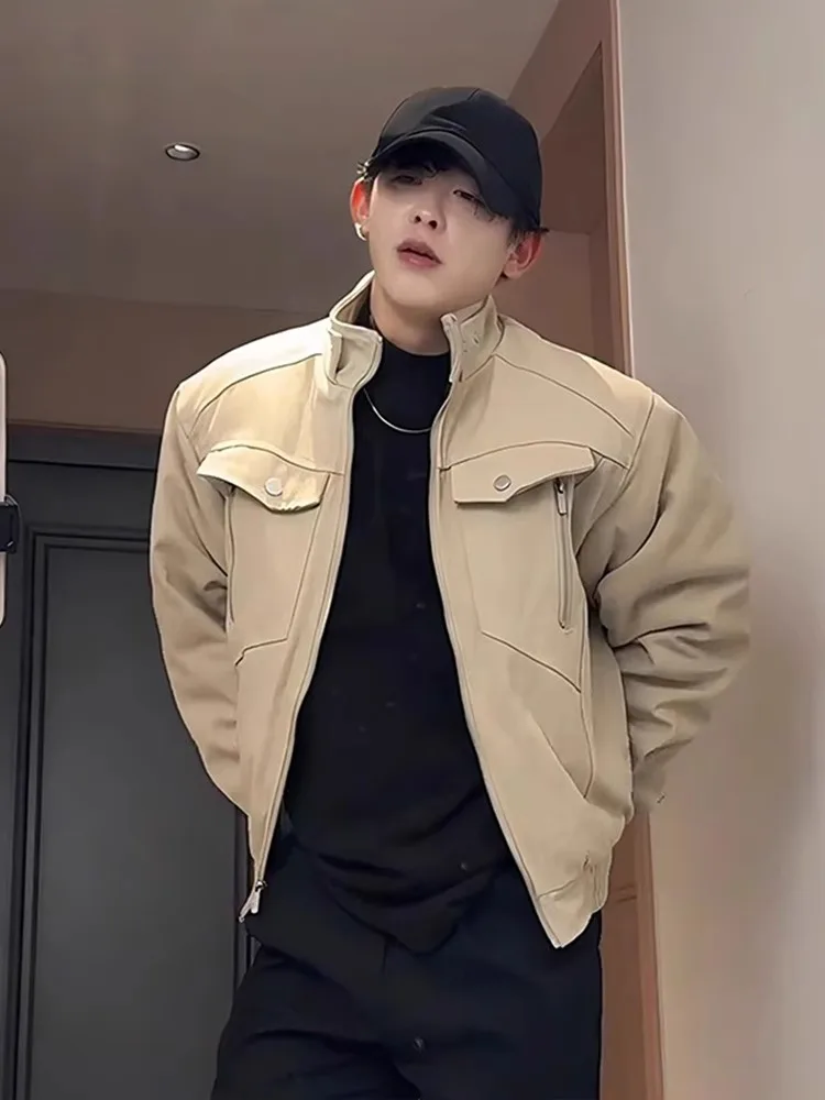 Men's Fce Lined Stand Collar Jaet Cotton Workwear Coat Winter Cleanfit Harlington Utili Outerwear Casual Loose Fit
Men's Fce Lined Stand Collar Jaet Cotton Workwear Coat Winter Cleanfit Harlington Utili Outerwear Casual Loose Fit