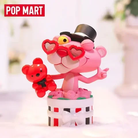 POP MART Pink Panther Confession Blind Box Mystery Box Doll Cute Anime Figure Guess Bag Toys Desktop
