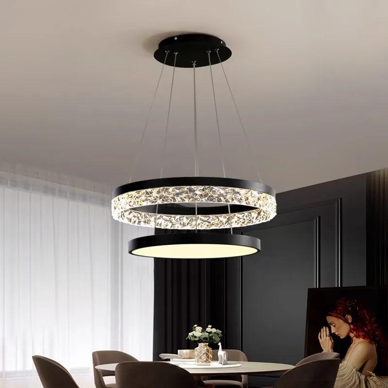 SANDYHA Modern Minimalist LED Pendant Light Ring Design Hanging Chandelier for Restaurant Living Room Bedroom Decoration
SANDYHA Modern Minimalist LED Pendant Light Ring Design Hanging Chandelier for Restaurant Living Room Bedroom Decoration