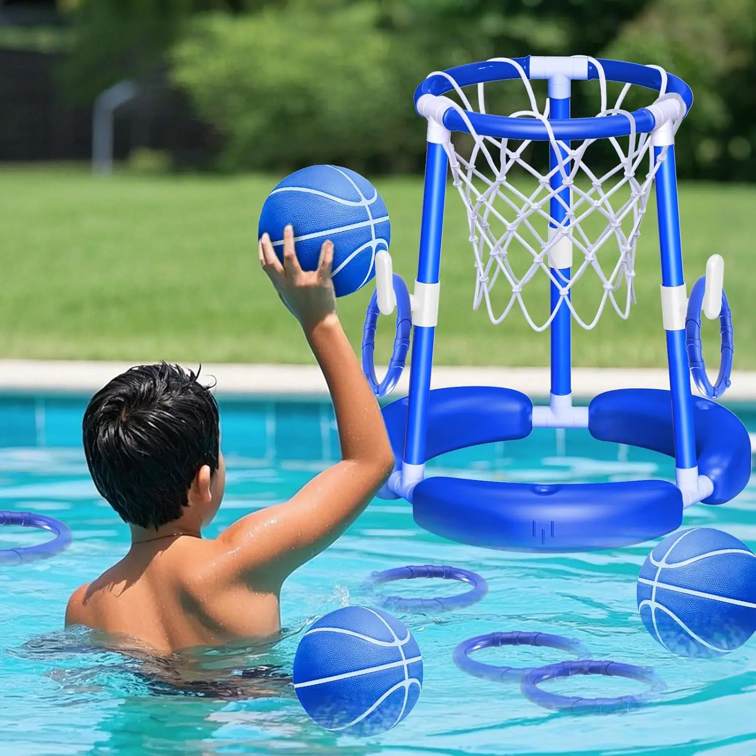 2-in-1 Pool Basketball Hoop & Ring Toss, Floating Summer Toy for Kids & Adults, Includes 2 Balls & Pump
2-in-1 Pool Basketball Hoop & Ring Toss, Floating Summer Toy for Kids & Adults, Includes 2 Balls & Pump